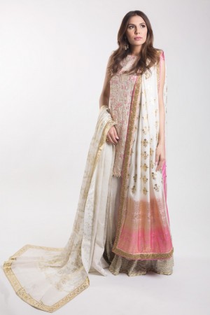 WHITE AND GOLDFOIL DUPATTA