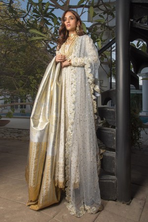 WHITE AND GOLD GEORGETTE PALAZZO 