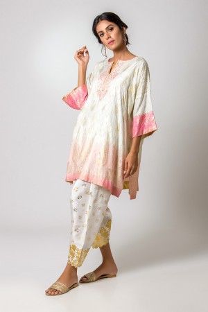 WHITE AND GOLDFOIL SHALWAR